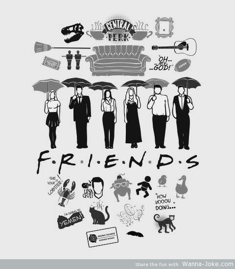friends tv show black and white