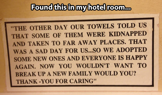 Leave Our Towels Alone