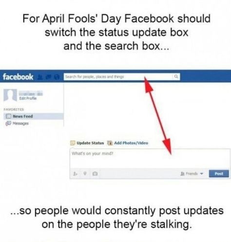 Facebook April Fools Day Jokes Jokes Wall