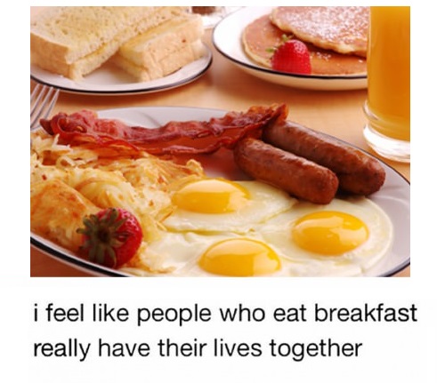 People who have their breakfast