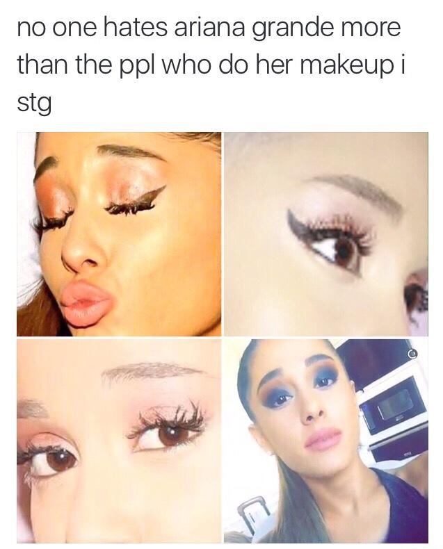 BRAVO!!!! THANK YOU MAKEUP PEOPLE!!! 😂😂👌✌ | Makeup, Makeup quotes, Ariana  grande makeup