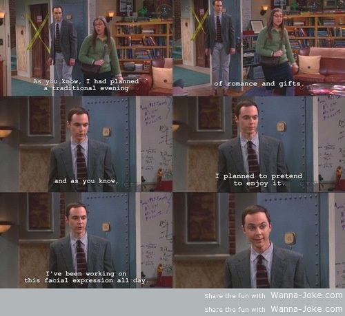 Sheldon's expression