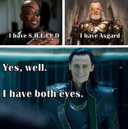 funny-Nick-Fury-Odin-Loki-eyes