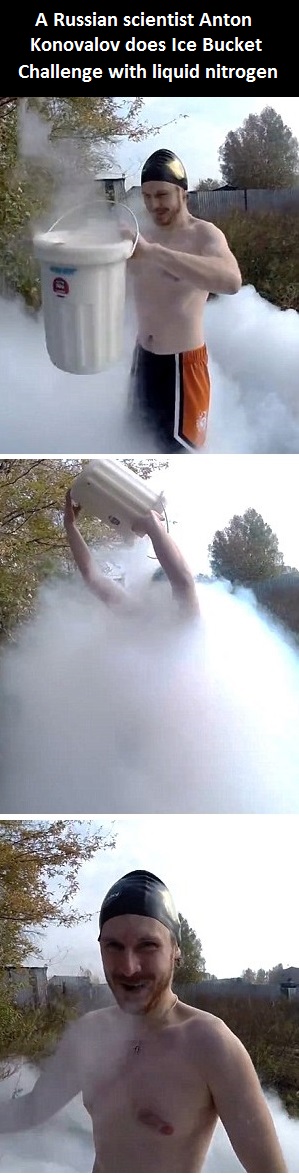 VID: Boffins Ice Bucket Challenge In Liquid Nitrogen