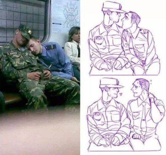 funny-army-man-police-subway-sleeping-story