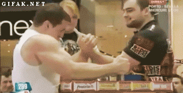 Qui-Gon Jinn vs Kit Fisto - arm wrestle Funny-gif-arm-wrestling-easy-winner