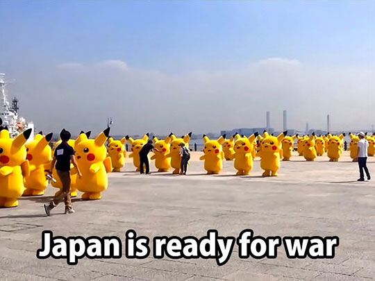 funny-Pikachu-army-Japan