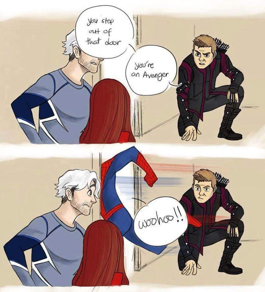 funny-Avengers-door-Spiderman-comic