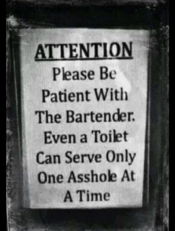 sign-attention-patient-bartender
