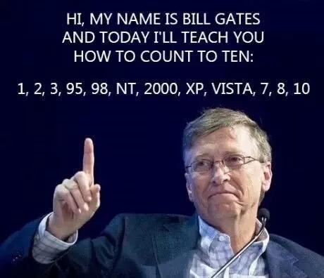 Bill Gates couting to ten