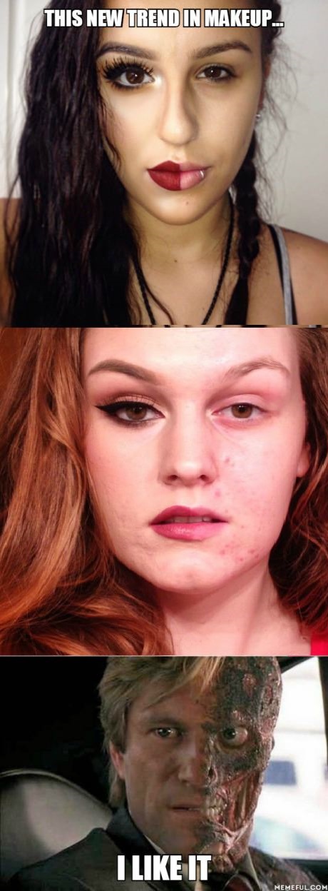 makeup-new-trend-half-face