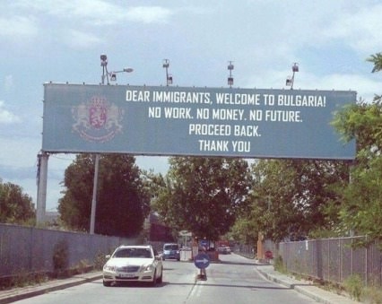 immigrants-bulgaria-sign-road