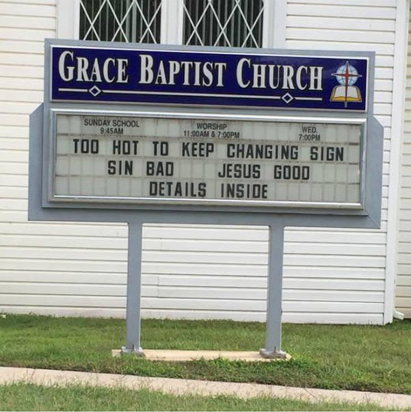 church-hot-sign-change