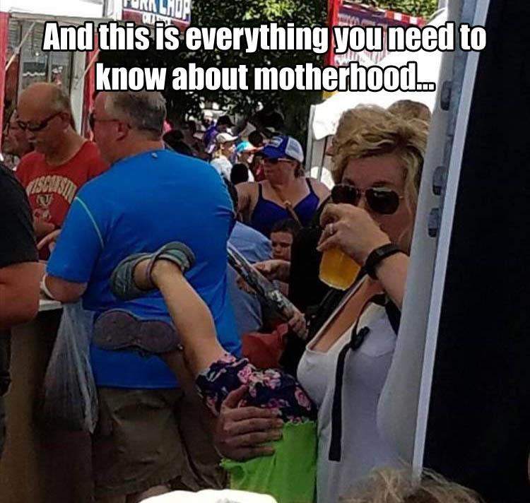 motherhood-woman-kid-beer