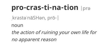 procrastination-definition-noun