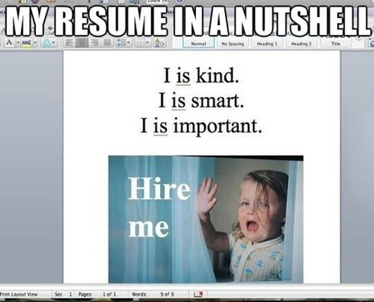 cool-word-resume-wrong-grammar