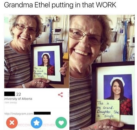 Caring grandma